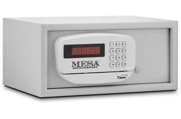 Image of Mesa Safes Hotel Safe, All Steel with Electronic Lock, Keyed Different, 0.4 cu ft, White, MH101-WHT-KD