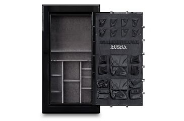 Image of Mesa Safes UL Certified RSC Burglary Rated Gun Safe with 60 Minute Fire Rating, High Gloss Beveled Edge Body, Black, 72x42x27.5in, MGH45E-HG