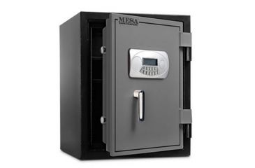 Image of Mesa Safes UL Classified Fire Safe,1.5 cu ft,13.625x13.125x12.25in,Electronic Lock,Two-Tone Black/Grey MF60E