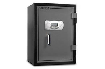 Image of Mesa Safes UL Classified Fire Safe,1.7 cu ft,17.625x13.75x12.25in,Electronic Lock,Two-Tone Black/Grey MF70E