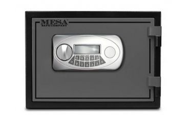 Image of Mesa Safes UL Classified Fire Safe,0.4 cu ft,6.875x11.625x8.75in,Electronic Lock, Two-Tone Black/Grey MF30E