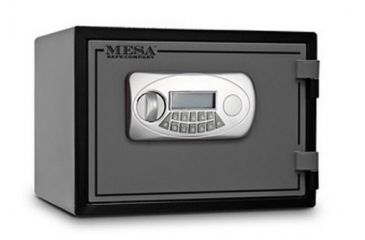 Image of Mesa Safes UL Classified Fire Safe,0.4 cu ft,6.875x11.625x8.75in,Electronic Lock, Two-Tone Black/Grey MF30E