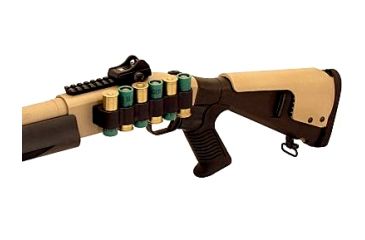 Image of Mesa Tactical Urbino Two-Tone Pistol Grip Stock for Moss 930, Coyote Riser, Standard Buttpad, 12-GA, Black/Coyote 2-tone, 12.5in LoP, 94470