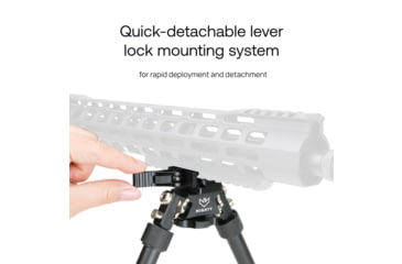 Image of MIGHTY TACTICAL BP-02 Bipod, 6.3-9.1in Height Range, Black, MT-BP-02