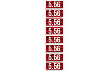 Image of Mtm Ammo Caliber Labels 5.56 8-pack