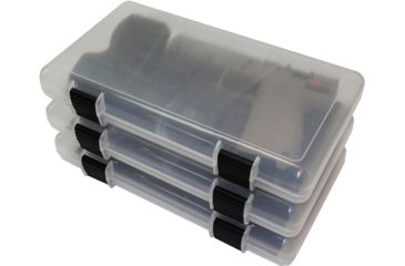 Image of Mtm In-safe Handgun Storage Case 12'' Clear Smoke 3-pack