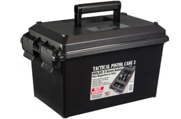 Image of MTM Tactical Pistol Handgun Case 3 gun, Dark Grey, TPC3