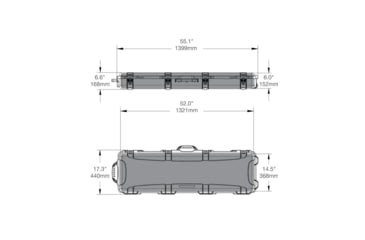 Image of Nanuk 995 Rifle Protective Hard Case, w/ 3-Part Foam Insert, Graphite, 995S-011GP-0A0