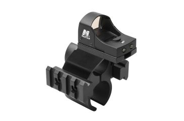 Image of Ncstar Rem 870 Shotgun Barrel And Magazine Tube Micro-Dot And Rail Mount With Green Micro-Dot Optic, BLACK MSHBDREMG
