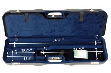 Image of Negrini 2 Barrel Over/Under Shotgun Hard Case,35.6x10.8x5.9in,Blue 1646L-2F/4980