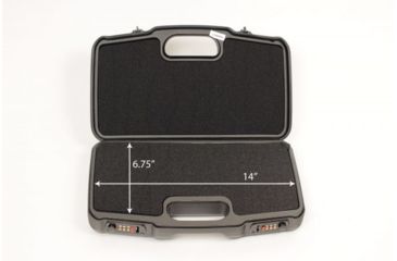 Image of Negrini Compact Tactical Handgun Case, Black/Black, L15.2in x W8.8in x D3.1in 2018TS/4835