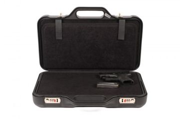 Image of Negrini Compact Two-Sided Hard Gun Case, Black/Black, L19.9in x W14in x D4.7in 3038R/5131