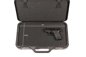 Image of Negrini Compact Two-Sided Hard Gun Case, Black/Black, L19.9in x W14in x D4.7in 3038R/5131