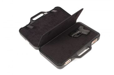 Image of Negrini Compact Two-Sided Hard Gun Case, Black/Black, L19.9in x W14in x D4.7in 3038R/5131