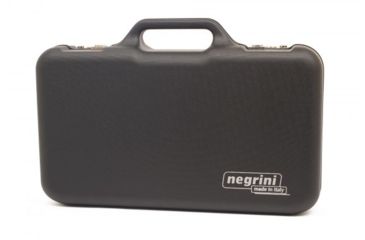 Image of Negrini Compact Two-Sided Hard Gun Case, Black/Black, L19.9in x W14in x D4.7in 3038R/5131