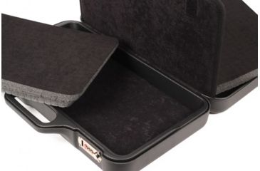 Image of Negrini Compact Two-Sided Hard Gun Case, Black/Black, L19.9in x W14in x D4.7in 3038R/5131