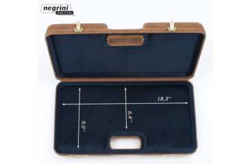 Image of Negrini Luxury Handgun Case - 2 Gun, Nespola Leather Cover/Navy Interior, 2027PL-TAC/4845