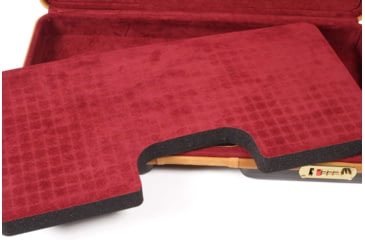 Image of Negrini Luxury Handgun Case - 2 Pistols, Black/Nespola Leather Trim/Bordeaux Interior, 2027LX-TAC/4843