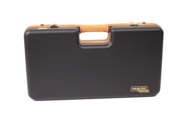 Image of Negrini Luxury Handgun Case - 2 Pistols, Black/Nespola Leather Trim/Bordeaux Interior, 2027LX-TAC/4843