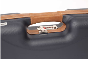 Image of Negrini OU Deluxe Sporting Shotgun Case + Tube Set, Navy/Tobacco Leather/Navy Interior, 1622LX-TUBE/5228