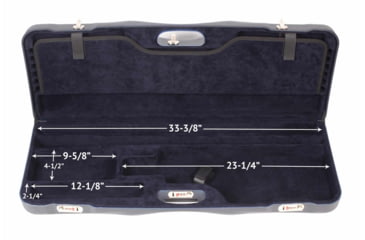 Image of Negrini OU Skeet Two Barrel Shotgun Case + Tube Set, Black/Navy, 1652LR-TUBE/5040