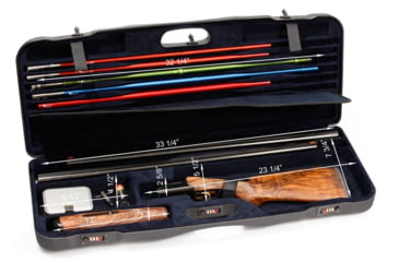 Image of Negrini OU Skeet Two Barrel Shotgun Case + Tube Set, Black/Navy, 1652LR-TUBE/5040