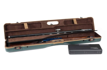 Image of Negrini OU/SxS/Auto/Pump Deluxe UNICASE Luxury Travel Shotgun Case, Green/Brown Interior, 16406LX-UNI/5591