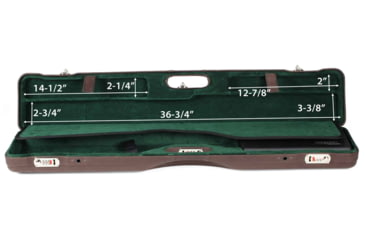 Image of Negrini OU/SxS/Auto/Pump Deluxe UNICASE Luxury Travel Shotgun Case, Green/Brown Interior, 16406LX-UNI/5591