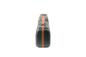 Image of Negrini OU/SXS Deluxe Uplander Ultra-Compact Hunting Shotgun Case, Green/Cognac Leather Trim/Brown Interior, 16405LX/5493