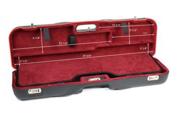 Image of Negrini OU/SxS Shotgun Luggage Case, Black/Red, L35.6in x W10.8in x D5.9in 1646LR-LUG/5290