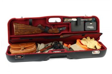 Image of Negrini OU/SxS Shotgun Luggage Case, Black/Red, L35.6in x W10.8in x D5.9in 1646LR-LUG/5290