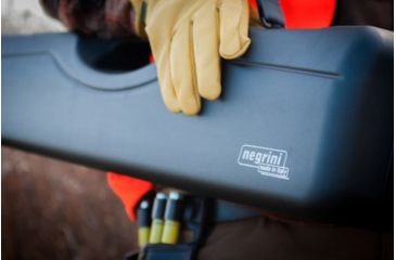 Image of Negrini OU/SxS Uplander Ultra-Compact Hunting Shotgun Case, Black/Blue, L31.89in x W6.89in x D4.72in 16405LR/5541