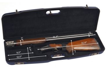 Image of Negrini Shotgun Hard Case,32.4x9.6x2.6in,Barrel 31-3/8in Max,Blue/Black 1608LR/5134