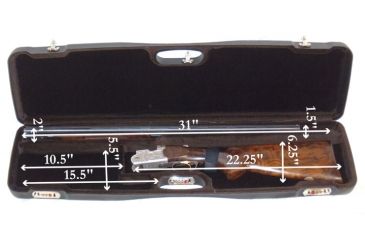 Image of Negrini Shotgun Hard Case,32.7x8.3x2.7in,Barrel 32-3/4in Max,Blue/Brown 1602L/4999