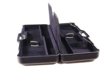 Image of Two OU/SxS Hunting, Skeet Shotgun Travel Case, Black/Blue, 32X11.6X4.8