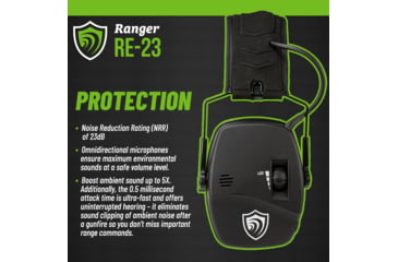 Image of Otis Technology Earshield Ranger Electronic Pro Earmuff - FG-ES23E-BK