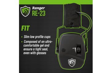 Image of Otis Technology Earshield Ranger Electronic Pro Earmuff - FG-ES23E-BK