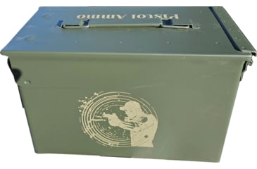 Image of Paladin Pistol Ammo Can, Green Metal, PE-AMMOCP-2035