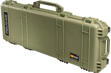 Image of Pelican 1720 Watertight Gun Case w/ Wheels and Foam - 42in Long Interior, OD Green 1720-000-130