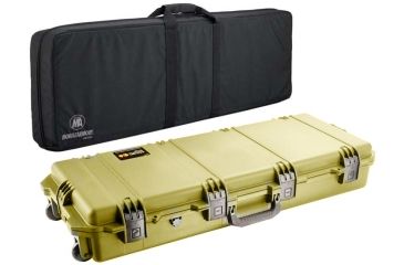 Image of Pelican Storm Cases IM3100 Case, Coyote Tan w/Black FieldPak Soft Bag 472PWCDW3100COYBLK