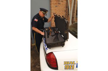 Image of Pelican Storm Cases iM3200 Dry Box w/Wheels, 44x14x6in Interior, Black, Solid Foam iM3200-00001