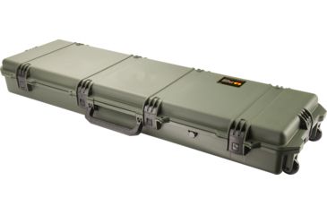 Image of Pelican Storm Cases Model IM 3300 ProGear Rifle Case Lockable With In-Line Wheels OD Green