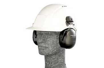 Image of Peltor Listen-Only Headset Version with 3.5 mm Threaded Plug Hard Hat Mount HTM79P3E-CSA