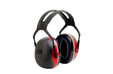 Image of Peltor Over-the-Head Earmuffs, Black/Red, 10 EA/Case, One Size Fits Most XA007707855