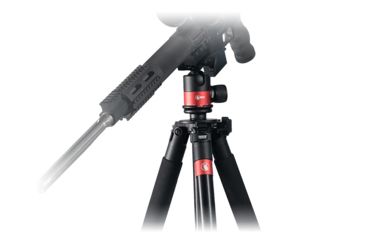 Image of Predator Tactics DeadEye Rifle Tripod System, Matte Black/Red Aluminum Finish, 97503