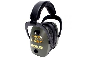 Image of Pro-Ears Pro Slim Gold Electronic Ear Muffs, Green, GSDPSG