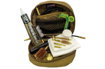 Image of Pro-Shot 4 Gun Pull Through Cleaning System Gun Kit w/Case, 9mm &amp; 5.56mm/.223 Cal. &amp; 12 GA, Coyote, MCOY-3G
