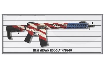 Image of Pro-Shot Horizontal Long Gun Display, Slatwall/Pegboard, 10-Pack HGD-SLAT/PEG-10