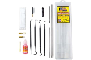Image of Pro-Shot Universal Box Gun Cleaning Kit w/Swivel T Handle, Stainless Steel, .22 Cal. - 12 Ga. UVBOXKIT
