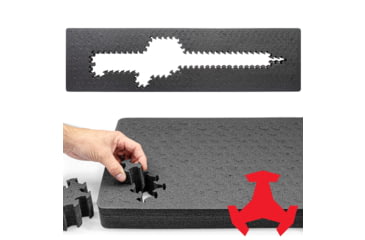 Image of RAGAR Hard Rifle Cases 50.5in x 13.5in XP Crosslinked Foam Insert, Charcoal Gray, Extra Large, RG00015-XP